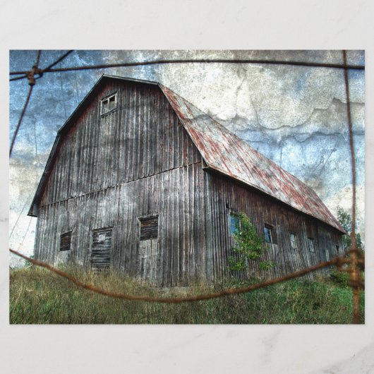 カントリー素朴バーンヴィンテージテクスチャの切り離し (正面)