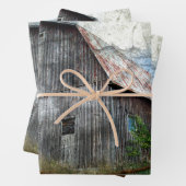 カントリー素朴バーンヴィンテージテクスチャの切り離し ラッピングペーパーシート (インサイチュ)