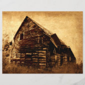 カントリー素朴バーンヴィンテージブラウンセピアテクスチャ (正面)