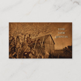カントリー素朴バーンヴィンテージブラウンファームテクスチャ 名刺