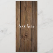 カントリー素朴バーン結婚式 プログラム (裏面)