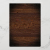 カントリー素朴バ実在ンゴールドフォイル招待状 箔招待状 (裏面)