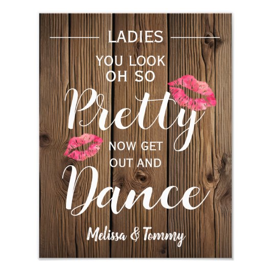 カントリー素朴バ結婚ンズバスルーム標識 フォトプリント            (正面)