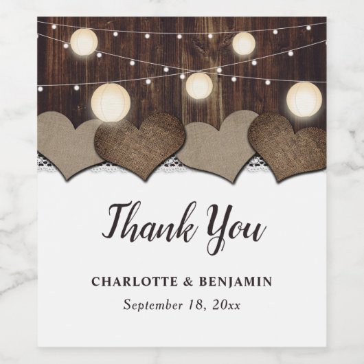 カントリー素朴バ結婚ンワインボトルラベル ワインラベル