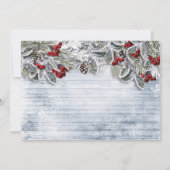 カントリー素朴パインコーンブランチクリスマスパーティー 招待状 (裏面)