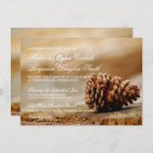 カントリー素朴パインコーン結婚式招待状 招待状 (正面/裏面)