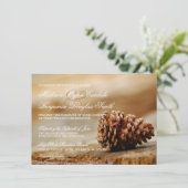 カントリー素朴パインコーン結婚式招待状 招待状 (スタンド正面)