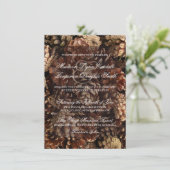 カントリー素朴パインコーン結婚式招待状 招待状 (スタンド正面)