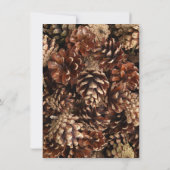 カントリー素朴パインコーン結婚式招待状 招待状 (裏面)