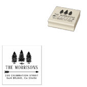 カントリー素朴パインズファミリーネーム差出人住所 ラバースタンプ (押印)