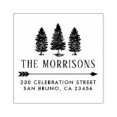 カントリー素朴パインズファミリーネーム差出人住所 ラバースタンプ (インプリント)