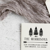 カントリー素朴パインズファミリーネーム差出人住所 ラバースタンプ