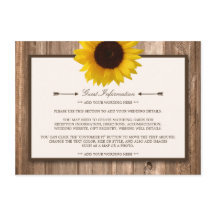 カントリー素朴ヒマワリとブラウン結婚ウッド