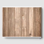 カントリー素朴ヒマワリとブラウン結婚ウッド ゲストブック (裏面)