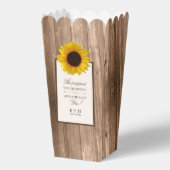 カントリー素朴ヒマワリとブラウン結婚ウッド フェイバーボックス (正面)
