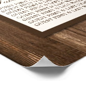 カントリー素朴ヒマワリとブラウン結婚ウッド ポスター (角)