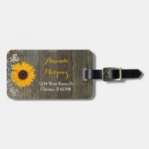 カントリー素朴ヒマワリとレースの荷札