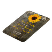 カントリー素朴ヒマワリセーブザデートマグネット マグネット (左側)