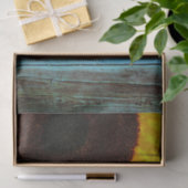 カントリー素朴ヒマワリティール（緑がかった色）ウッド 薄葉紙 (ギフト)