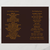 カントリー素朴ヒマワリフローラ結婚式 プログラム (裏面)