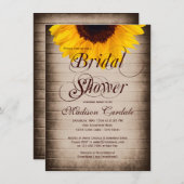 カントリー素朴ヒマワリブライダルシャワー招待状 招待状 (正面/裏面)