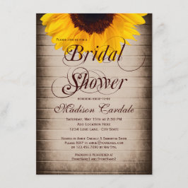 カントリー素朴ヒマワリブライダルシャワー招待状 招待状