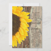 カントリー素朴ヒマワリ結婚式招待状 招待状 (正面)