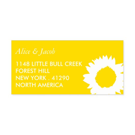 カントリー素朴ヒマワリ – フローラ セルフインキングスタンプ (デザイン)