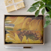 カントリー素朴ヒマワリonバーンボードプリント 薄葉紙 (ギフト)