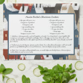 カントリー素朴ビレッジウィンターファミリーレシピ キッチンタオル (折り畳み)