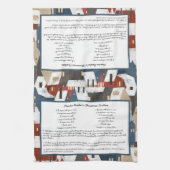 カントリー素朴ビレッジウィンターファミリーレシピ キッチンタオル (縦)