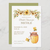 カントリー素朴ビーハニーブライダルシャワー招待 招待状 (正面/裏面)