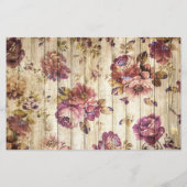 カントリー素朴ピンクローズジャーナルスクラップブック紙 (裏面)