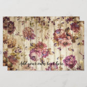 カントリー素朴ピンクローズジャーナルスクラップブック紙 (正面/裏面)