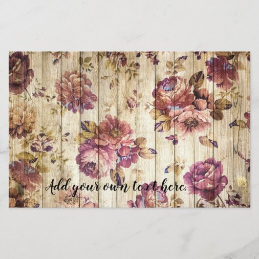 カントリー素朴ピンクローズジャーナルスクラップブック紙 (正面)