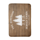 カントリー素朴ファミリーキャビンツリーズウッドスタイルプリント バスマット (正面縦)