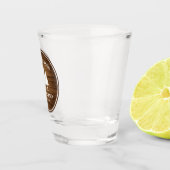カントリー素朴ファミリーキャビンツリーズウッドプランクプリント ショットグラス (右)