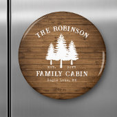 カントリー素朴ファミリーキャビンツリーズウッドプランクプリント マグネット
