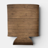 カントリー素朴ファミリーキャビンツリーズウッドプランクプリント 缶クーラー (裏面)