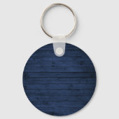 カントリー素朴ファミリーキャビンツリーズブルーウッドプリント キーホルダー (裏面)