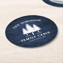カントリー素朴ファミリーキャビンツリーズブルーウッドプリント