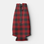 カントリー素朴ファミリーキャビンツリーレッドバッファロープレイド ボトルクーラー (裏面)