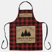 カントリー素朴ファミリーネームキャビンウッドシェフ エプロン (正面)