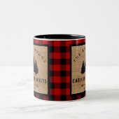 カントリー素朴ファミリーネームキャビン・イン・ザ・ウッズ ツートーンマグカップ (中央)
