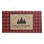 カントリー素朴ファミリーネームキャビン・イン・ザ・ウッズ 枕カバー (裏面)