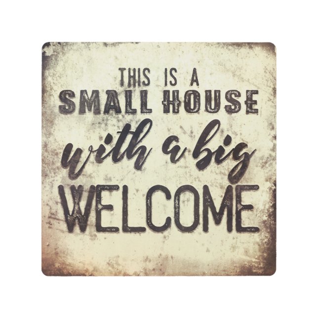 カントリー素朴ファームハウスウォールデコール メタルプリント (正面)