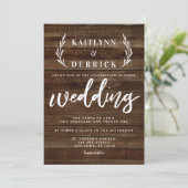 カントリー素朴ファームハウスウシンプルッド結婚ズ 招待状 (スタンド正面)