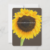 カントリー素朴ファームハウスサンフラワー日付を保存 セーブザデート (裏面)