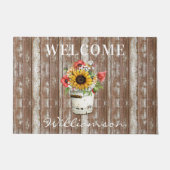 カントリー素朴ファームハウススタイルファミリー名 ドアマット (正面)