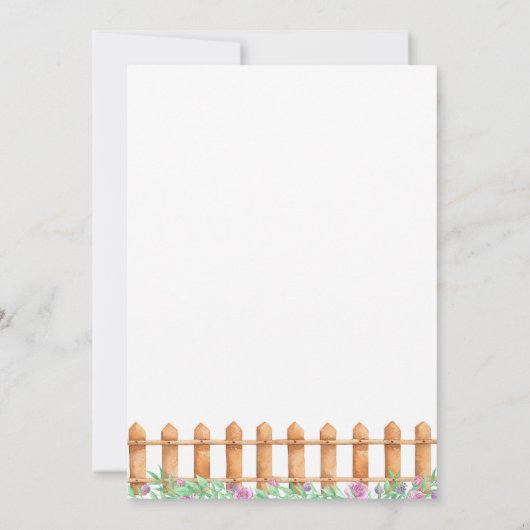 カントリー素朴ファームハウスフローラ庭園の結婚式 招待状 (裏面)